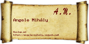 Angele Mihály névjegykártya