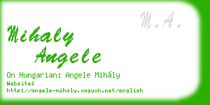 mihaly angele business card